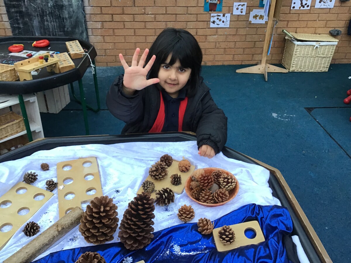Using Numicon Outside Today we have been counting natural resources using the numicon pieces ...